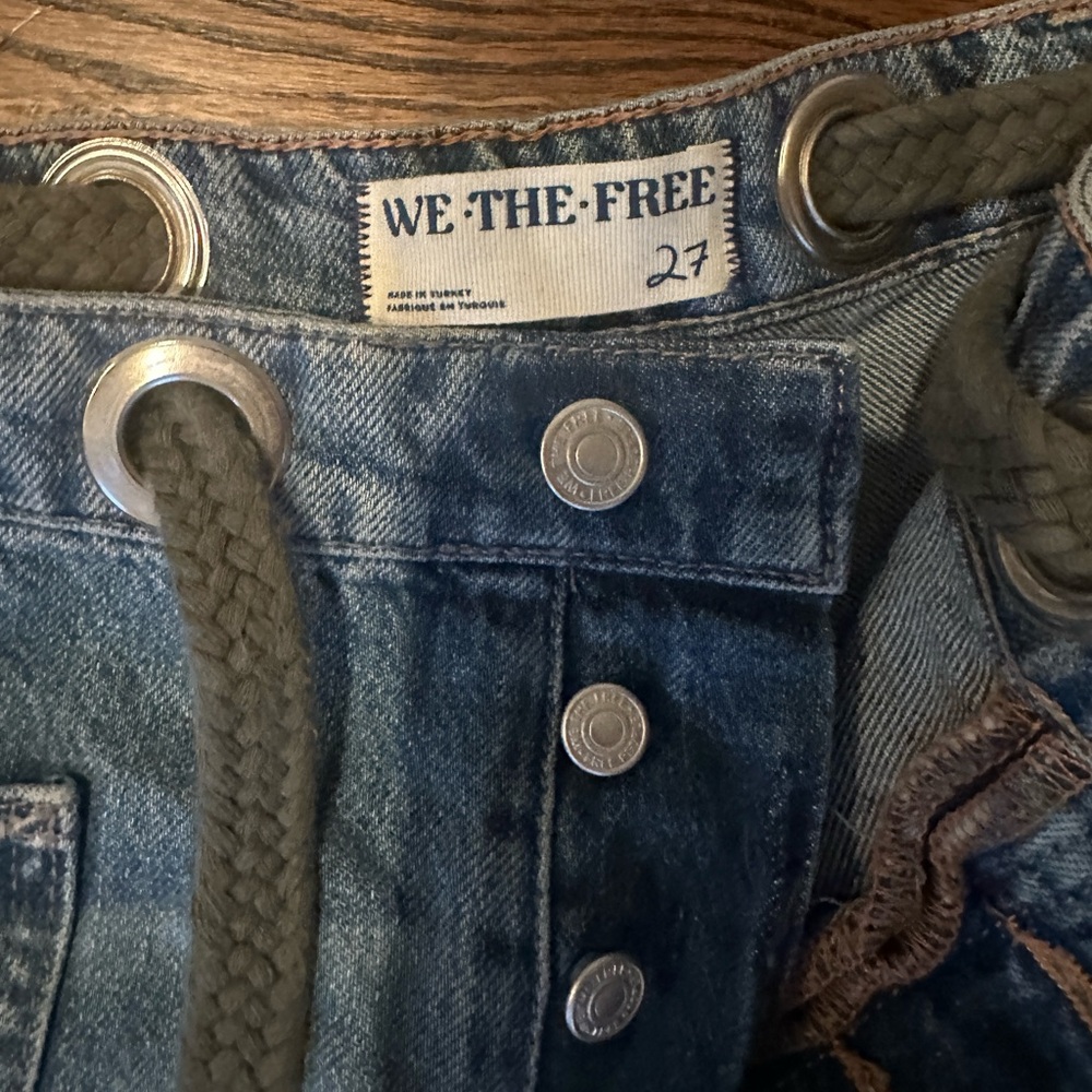 We The Free Blue Boyfriend Jeans
